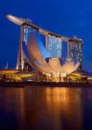 Marina Bay Sands Hotel at night