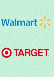 walmart and Target logos