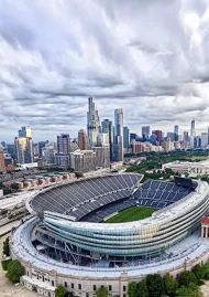 football stadium near downtown Chicago