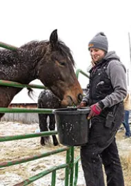 ASPCA employee and horse