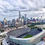 football stadium near downtown Chicago
